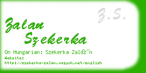 zalan szekerka business card